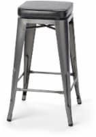 HD Designs Harper Padded Stool - Black