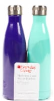 Everyday Living® Stainless Steel Water Bottles - Deep Blue/Beach Glass Perspective: Main