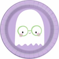 Holiday Home Halloween Ghost Paper Plates - Purple Perspective: Main