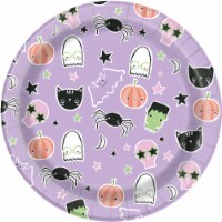 Holiday Home Boo Squad Paper Lunch Plates - Purple Perspective: Main