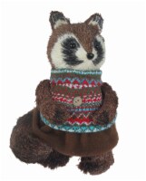 HD Designs® Holiday Natural Racoon In Vest Décor - Brown Perspective: Main