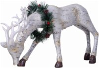 HD Designs Holiday Birch Bark Light-Up Reindeer Decor - White Perspective: Main