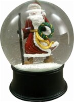 HD Designs® Holiday Classic Father Christmas Musical Snow Globe - Black Perspective: Main