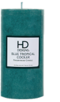 HD Designs Blue Tropical Cooler Pillar Candle - Turquoise Perspective: Main