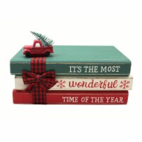 Holiday Home Stacking Book Indoor Decor