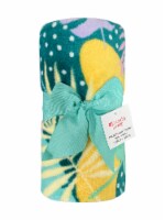 Everyday Living® Palm Microplush Throw - Green/Yellow Perspective: Main