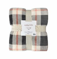 Holiday Home Microplush Throw - Harvest Gray Plaid