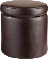 HD Designs Round Storage Ottoman - Brown Perspective: Main