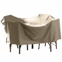 HD Designs Outdoors Round Patio Set Cover - Taupe Perspective: Main