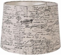 HD Designs Drum Lamp Shade - Script Print Perspective: Main