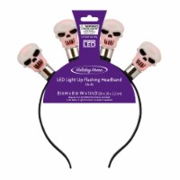 Holiday Home LED Light Up Flashing Skull Headband Perspective: Main