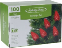 Holiday Home® 100 C9 LED Green Wire String Lights - Red Perspective: Main