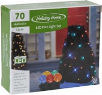 Holiday Home Indoor Outdoor 70 Multi-Colored LED Net Christmas Lights Perspective: Main