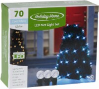 Holiday Home Indoor Outdoor 70 LED Net Christmas Lights - Cool White Perspective: Main