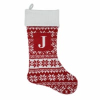 Holiday Home Fairaisle Monogram J Stocking Perspective: Main