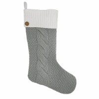 Holiday Home Grey Knit Stocking Perspective: Main