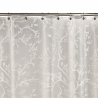 Everyday Living Langley Floral Shower Curtain - White Perspective: Main