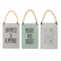 Holiday Home 6 IN Wall Art Ceramic with Beads - Assorted Perspective: Main
