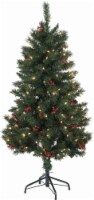 Holiday Home Pre-Lit Decorated Artificial Tree Perspective: Main