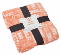 HD Designs™ Holiday Meowgical Toss Throw Blanket - Peach Nectar Perspective: Main