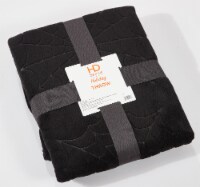 HD Designs® Holiday Crossing Webs Throw Blanket - Jet Black Perspective: Main