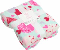 HD Designs™ Holiday Valentine Sweet Love Throw Blanket - Light Blue Perspective: Main