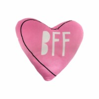 HD Designs® Holiday BFF Heart Mini Pillow - Pink/White Perspective: Main