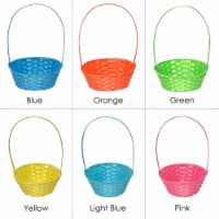 Holiday Home® Solid Easter Basket (Offered in Blue Orange Green Yellow Light Blue and Pink) Perspective: Main