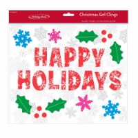 Holiday Home® Happy Holidays Christmas Gel Clings Perspective: Main