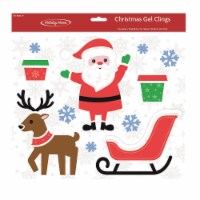 Holiday Home® Santa Christmas Gel Clings Perspective: Main