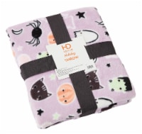 HD Designs® Holiday Boo Squad Throw Blanket - Pastel Lilac Perspective: Main