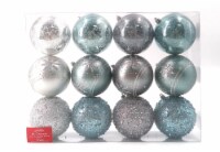 Holiday Home Shatterproof Ornaments - Blue/Silver Perspective: Main