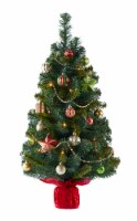 Holiday Home Shatterproof Miniature Tree and Ornaments Set
