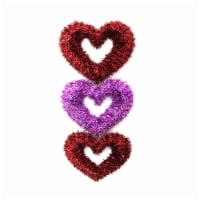 Holiday Home Tinsel Triple Heart - Red/Pink Perspective: Main