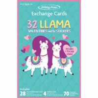 Holiday Home® Llama Valentine Exchange Cards with Stickers Perspective: Main