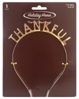Holiday Home® Thanksgiving Thankful Metal Headband - Gold Perspective: Main