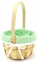 Holiday Home Green Fabric Lined Basket Perspective: Main