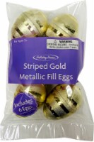 Holiday Home Striped Gold Metallic Fill Easter Eggs Perspective: Main