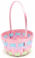 Holiday Home Pastel Weave Basket - Pink Perspective: Main