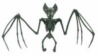 Holiday Home Small Skeleton Bat Decor - Green Perspective: Main