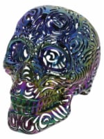 Holiday Home Laser Weave Oil Slick Skull Decor Perspective: Main