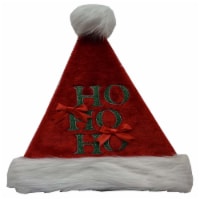 Holiday Home Ho Ho Ho Plush Santa Hat - Red Perspective: Main