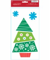 Holiday Home® Christmas Tree w/ Snowflakes Holiday Gel Clings Perspective: Main