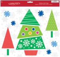Holiday Home Trees Gel Clings - 18 Piece Perspective: Main