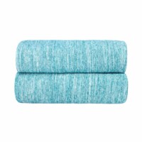 Everyday Living Jersey Pillowcase Set - Spacedye Turquoise Perspective: Main