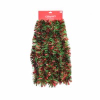 Holiday Home® Tinsel Garland - Metallic Red / Green Perspective: Main