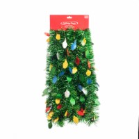 Holiday Home® Multicolor Holographic Light Bulbs Tinsel Garland Perspective: Main