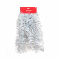 Holiday Home® Iridescent Tinsel Garland Loop - Silver Perspective: Main