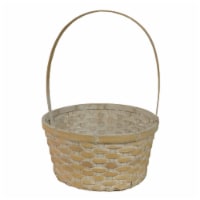 Holiday Home Whitewashed Basket - Natural Perspective: Main