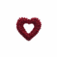 Holiday Home Curly Heart Wreath - Red Perspective: Main